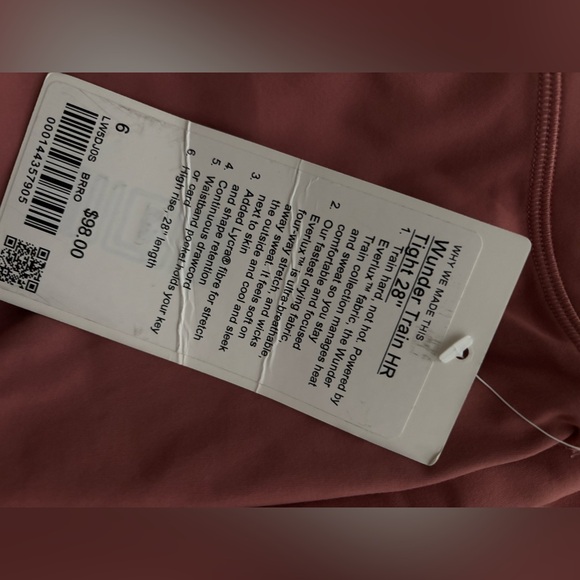 Lululemon Wunder Train High-Rise Tight 28"
Brier Rose SZ 6 NWT! - Picture 5 of 6